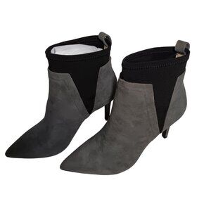 Jones New York "Ashley" Suede Grey/ Black Booties- 9M
